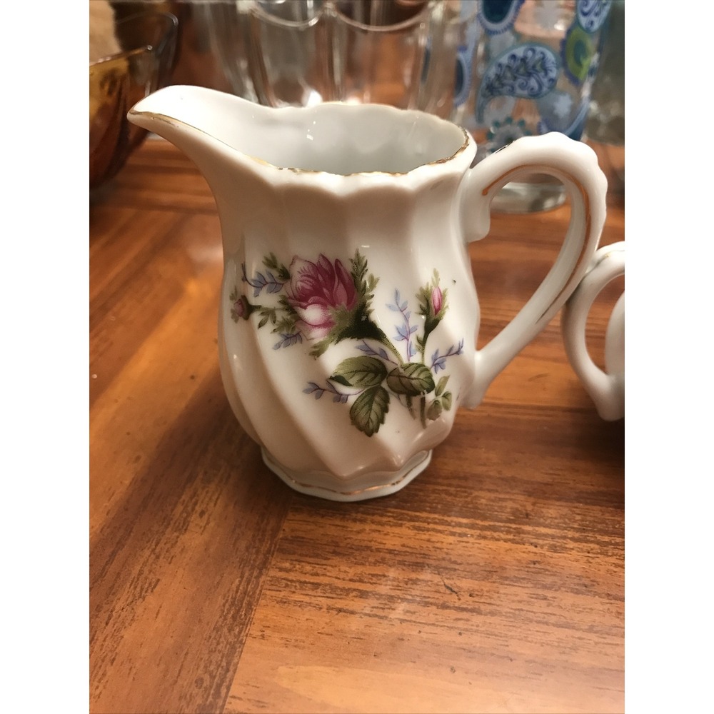 morimura brothers Japan Porcelain Small Floral Creamer Sugar